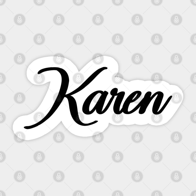 Name Of Karen Sticker by VictoriaNameArts